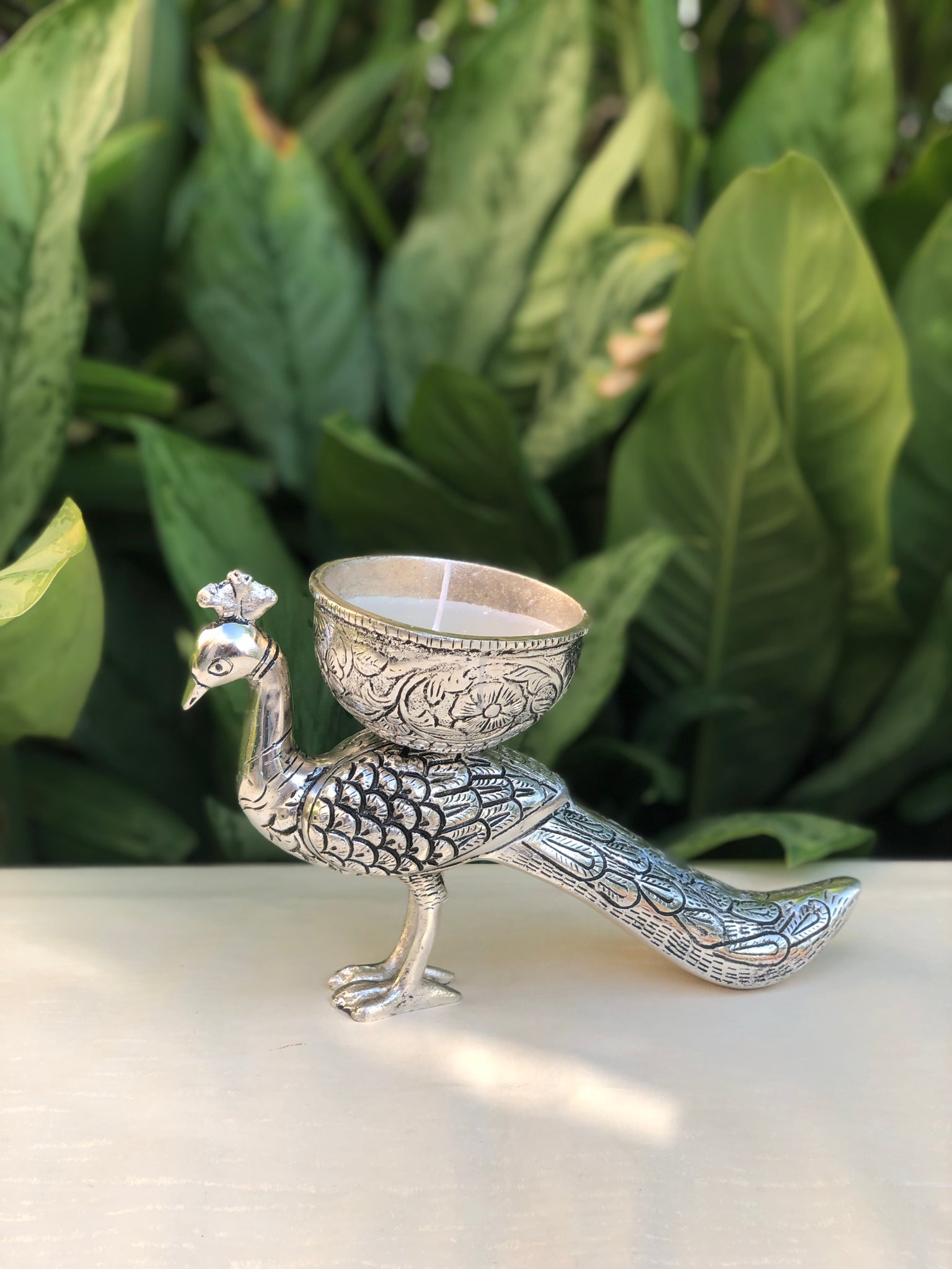 Peacock Candle Bowl