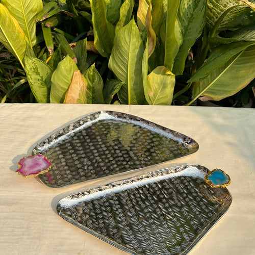 Agate Stone Tray- Triangle