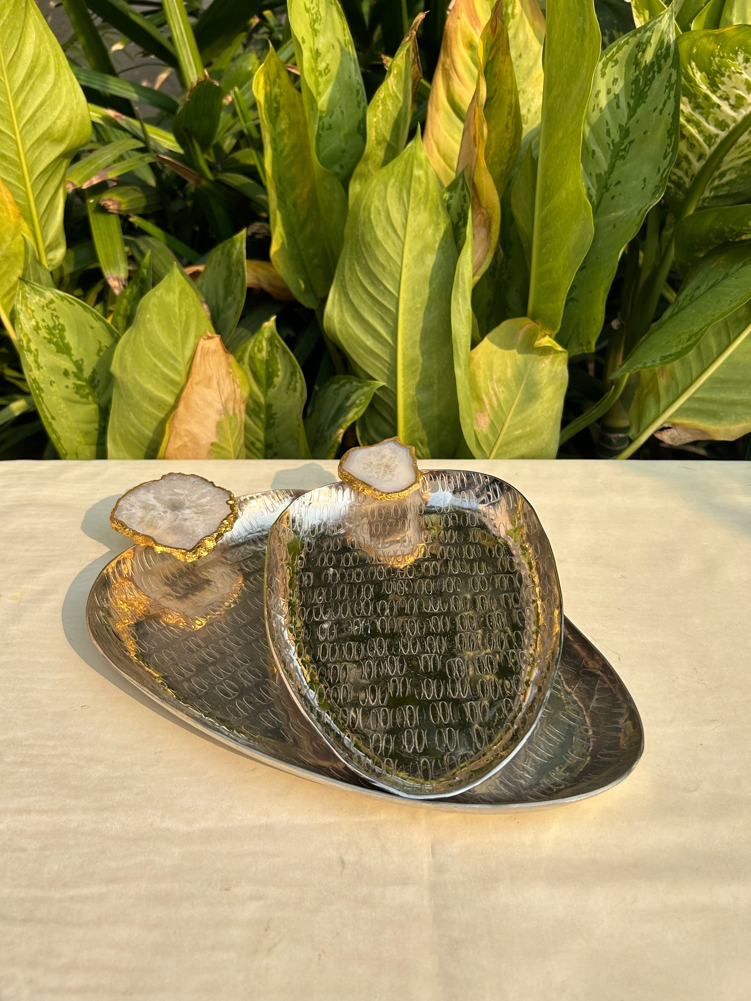 Agate Stone Tray- Pineapple shape