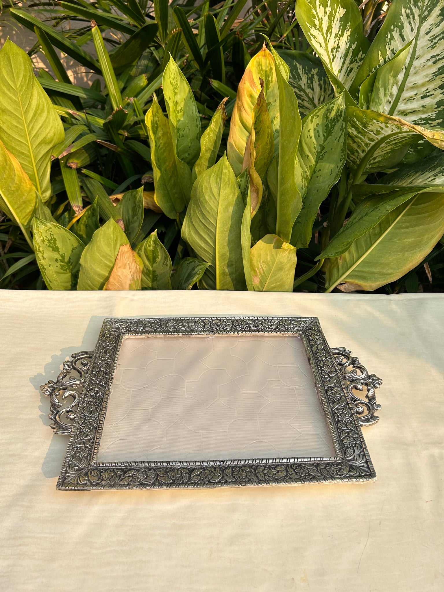 Metal & Fibre Tray- Rectangle