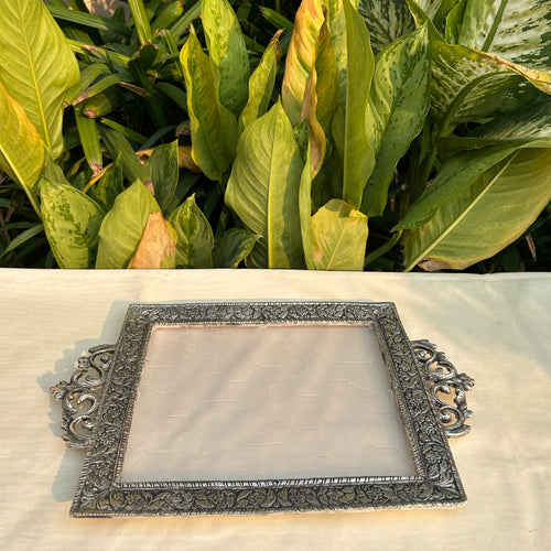 Metal & Fibre Tray- Rectangle