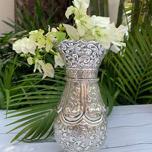 German Silver Flower Vase