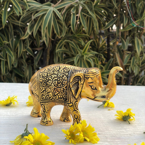 Baby Elephant Statue- Gold - Barn 14